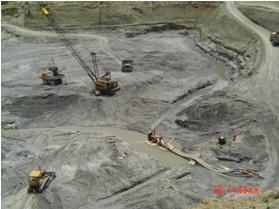 Mina de arenas y gravas